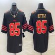 Nike San Francisco 49ers #85 George Kittle black red gold Color Rush Limited Jersey