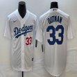 Nike Los Angeles Dodgers #33 Outman white majestic baseball jerseys