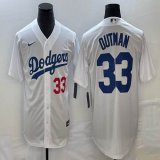 Nike Los Angeles Dodgers #33 Outman white majestic baseball jerseys