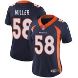 women Denver Broncos #58 Von Miller Nike blue Color Rush Limited Jersey