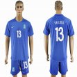 2016-2017 Greece team VELLIDIS #13 blue soccer jersey away