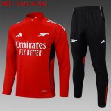 2025-2026 Arsenal club red black soccer uniforms with Long Trousers B2518.jpg