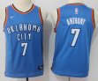 Youth Nike Oklahoma City Thunder #7 Carmelo Anthony Association Blue NBA Jersey