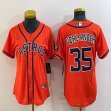 Women Nike Houston Astros #35 Justin Verlander orange majestic baseball jerseys