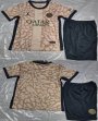 2024-2025 Paris Saint-Germain club beige black kid soccer jerseys