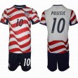 2026 World Cup United States team #10 PULIDIC white red black soccer jerseys home