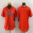 Women Nike Houston Astros blank orange baseball jerseys -BD