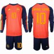 2026 Spain team #10 Lamine Yamal red navy long sleeve soccer jerseys home