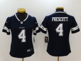Women Nike Dallas Cowboys #4 Dak Prescott dark blue Color Rush Limited Jersey