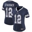 Women Dallas Cowboys #12 Roger Staubach Nike blue Color Rush Limited Jersey