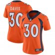 Women Denver Broncos #30 DAVIS Nike orange Color Rush Limited Jerseys
