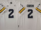 Michigan Wolverines #2 Blake Corum white college football jerseys