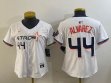 Women Houston Astros #44 Yordan Alvarez white majestic baseball jerseys Joint name 01