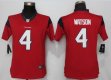 Women Nike Houston Texans 4 Watson Red Elite Jerseys