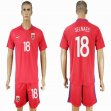 2016-2017 Norway team SELNAES #18 red soccer jerseys home