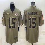 2022 Nike Kansas City Chiefs #15 Patrick Mahomes Salute to Service Retired Limited Jersey-BD