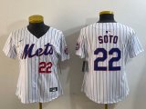 Women Nike New York Mets #22 Juan Soto white majestic mlb jerseys-BD 01