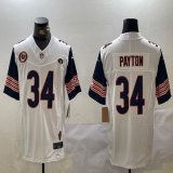 Chicago Bears #34 Walter Payton white blue throwback Nike Vapor F.U.S.E. Limited Jersey-BD 01