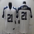 Nike Dallas Cowboys #21 Ezekiel Elliott White blue Color Rush Limited Jersey-BD