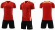Custom red black soccer jerseys
