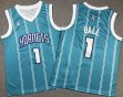 Youth jordan logo New Orleans Hornets #1 LaMelo Ball light blue nba Jerseys -XD