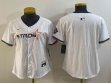 Women Houston Astros blank white majestic baseball jerseys Joint name