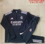 2025-2026 Real Madrid Club Club gray soccer uniforms with Long Trousers B2562