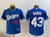 Youth Nike Los Angeles Dodgers #43 Anthony Banda blue majestic baseball jerseys