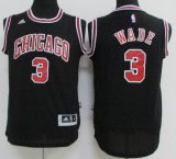 Youth Chicago Bulls #3 Dwyane Wade Black Stitched NBA Jerseys