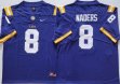 LSU Tigers White #8 Malik Nabers purple college football jerseys