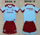 2025-2026 Feyenoord club skyblue red soccer jerseys second away