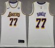 Nike Adult Los Angeles Lakers Luka Doncic #77 white NBA Basketball jerseys 01