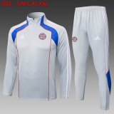 2025-2026 Bayern Munich club gray soccer uniforms with Long Trousers B2548.jpg