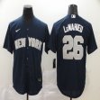 Nike New York Yankees #26 DJ LeMahieu dark blue majestic baseball Jersey-BD