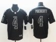 Nike Cowboys #4 Dak Prescott Lights Out black Color Rush Limited Jerseys-BD