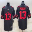 Nike San Francisco 49ers #13 Brock Purdy black Color Rush Limited Jersey