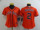 Women Nike Houston Astros #2 Alex Bregman red majestic baseball jerseys