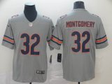Nike Chicago Bears #32 Montgomery gray Color Rush Limited Jerseys Reverse version