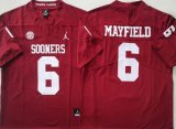 Oklahoma Sooners #6 Baker Mayfield red college football jerseys