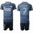 2025-2026 Real Madrid club #7 Ronaldo blue soccer jerseys away