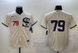 Chicago White Sox #79 Jose Abreu white fashion Baseball Jersey -BD
