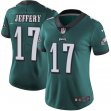 Women nike Philadelphia Eagles #17 Alshon Jeffery green Color Rush Limited Jersey