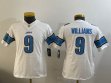 Youth Nike Detroit Lions #9 Jameson Williams white Color Rush Limited Jersey 01