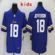 Youth Nike Dallas Vikings #18 Justin Jefferson purple Color Rush Limited Jersey