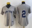 Youth Nike New York Yankees #2 Derek Jeter gray majestic baseball jerseys
