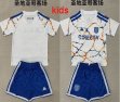 2026-2027 Santiago club white blue kids soccer jerseys away