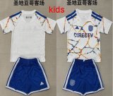 2026-2027 Santiago club white blue kids soccer jerseys away
