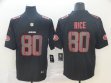 Nike San Francisco 49ers #80 Jerry Rice black hyphenation style Color Rush Limited Jersey