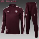 2025-2026 Bayern Munich club Wine red soccer uniforms with Long Trousers B2512.jpg