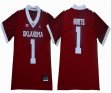 Jalen Hurts Jersey 1# Oklahoma Sooners University Sewn red Football Jersey